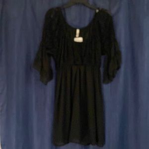 Cezanne-Little black lacey aline dress/tunic size xl